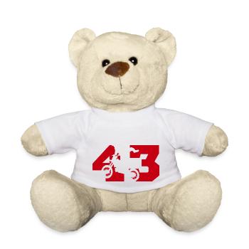 Moto 43 motard - Nounours - blanc - Devant