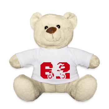 Moto 62 motard - Nounours - blanc - Devant