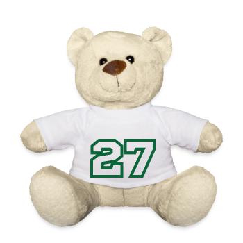 Nummer 27 grüner Sport - Teddy - Weiß - Vorne