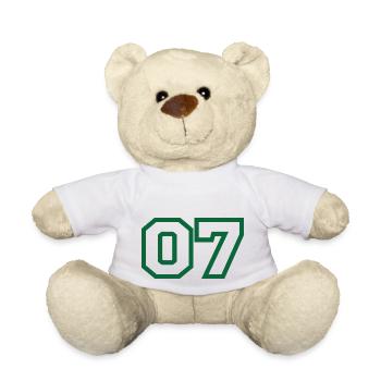Numéro 7 sport vert - Nounours - blanc - Devant