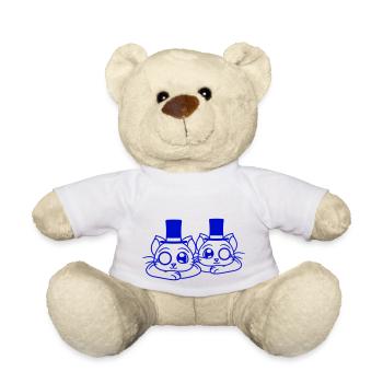2 Sir Cats Mr. Cylinder Deux Monocle Team Empire - Nounours - blanc - Devant