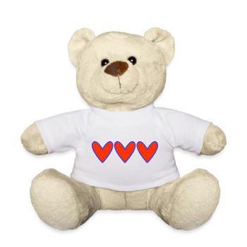 HEART. HAPPY BIRTHDAY. HAPPY BIRTHDAY - Teddy Bear - white - Front