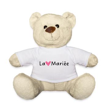 Die Braut Rosa Herz - Teddy - Weiß - Vorne
