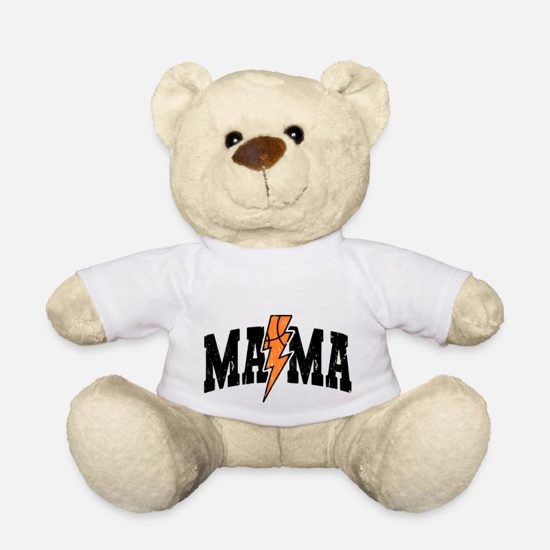 Basketball Mama Lightning Bolt Design - Nounours - blanc