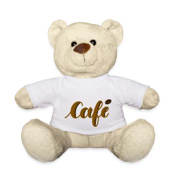 lettrage café - Nounours - blanc - Devant