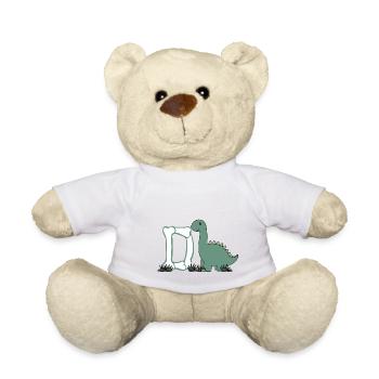 Letter D - Teddy Bear - white - Front