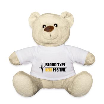Blood Type Beer positive - dein Puls steigt - Teddy - Weiß - Vorne