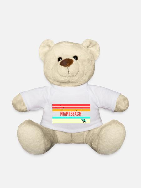 Miami Beach: Perfektes Geschenk & Souvenir - Teddy - Weiß
