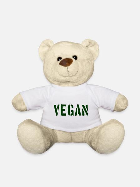 Vegan - Veganerin - Veganer - Teddy - Weiß