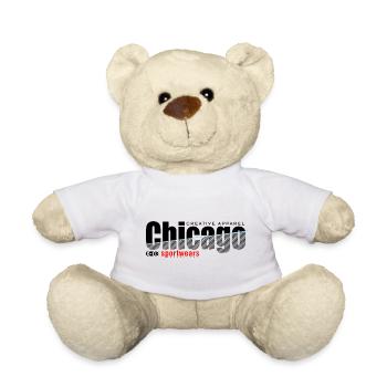 Minimalistisches Berglandschaft T-Shirt - Teddy - Weiß - Vorne