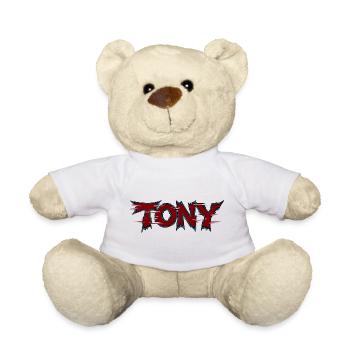 Tony Logo néon dentelé - Nounours - blanc - Devant