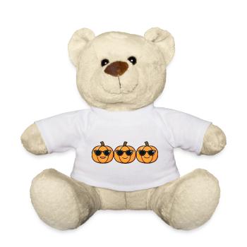 Pumpkin Halloween - Teddy Bear - white - Front