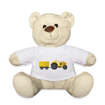 tractor - Teddy Bear - white - Front