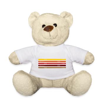 Drumsticks Drums Gift Schlagzeuger - Teddy - Weiß - Vorne