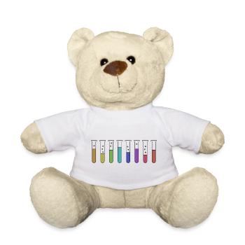 Tubes à essai avec produits chimiques - Nounours - blanc - Devant