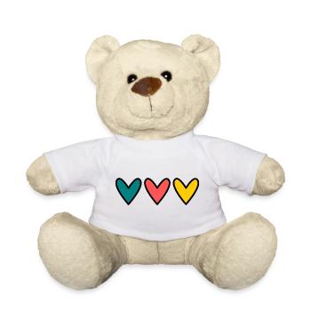 HERZ. HERZ. VALENTINSTAG. LIEBE. LIEBE. PAAR. - Teddy - Weiß - Vorne