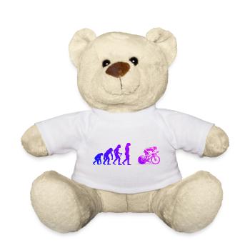 Attention aux fans de vélo de route, déclaration simple - Nounours - blanc - Devant