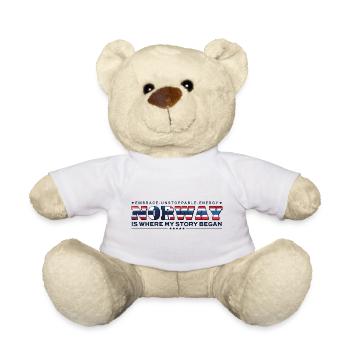 Norway Where My Story Began Nordic Heritage - Teddy Bear - white - Front