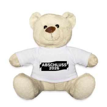 Schlichtes Abi Design - Teddy - Weiß - Vorne