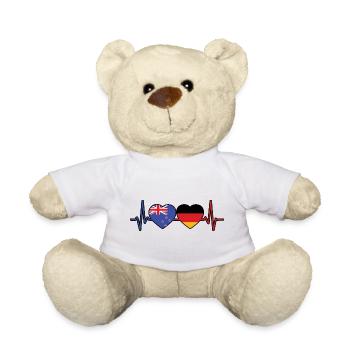 Neuseeland, Deutschland, Neuseeländer German Pride - Teddy - Weiß - Vorne