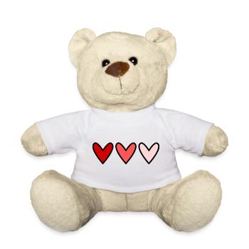 HERZ. PAAR. VALENTINSTAG. GERADE VERHEIRATET. Junggesellinnenabschied. - Teddy - Weiß - Vorne