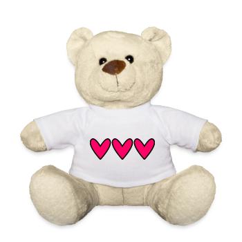 HERZ. PAAR. VALENTINSTAG. GERADE VERHEIRATET. Junggesellinnenabschied. - Teddy - Weiß - Vorne