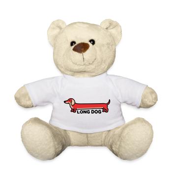 Dachshund Long Dog Saying Funny - Teddy Bear - white - Front
