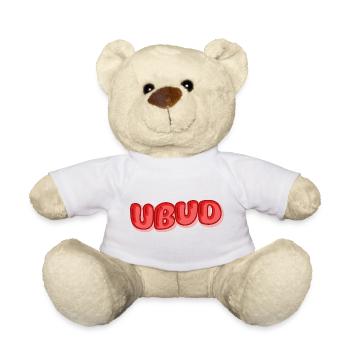 Ubud Bubble Font Design - Teddy Bear - white - Front