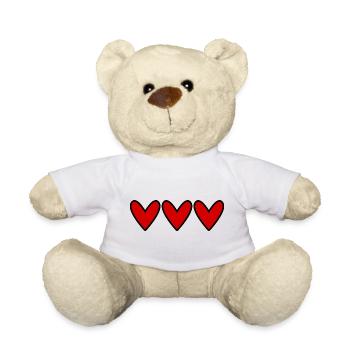 HEART. MAMMA. MOTHER'S DAY. PARTY. HAPPY BIRTHDAY - Teddy Bear - white - Front