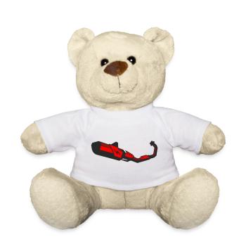 Motorcycle Exhaust Tuning Vector - Teddy Bear - white - Front