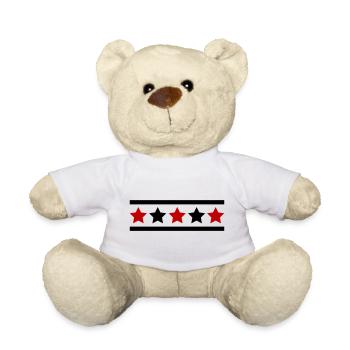 Star Pattern - Teddy Bear - white - Front