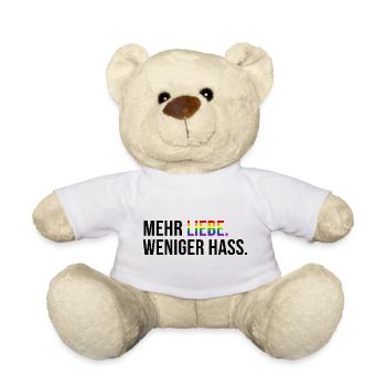 6. Peace Spruch Shirt für Human Rights Fans - Teddy - Weiß - Vorne
