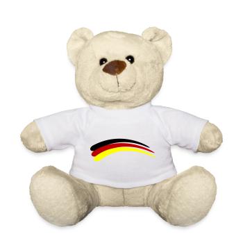 Deutschland Fahne Linie - Teddy - Weiß - Vorne
