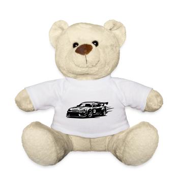 Car Racing Car - Teddy Bear - white - Front