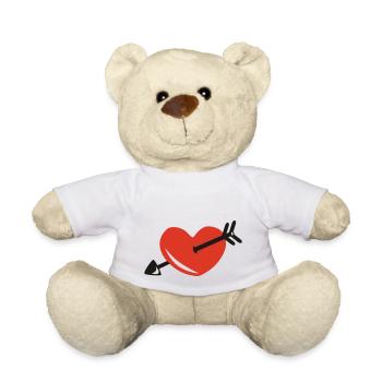 Heart - Arrow - Teddy Bear - white - Front