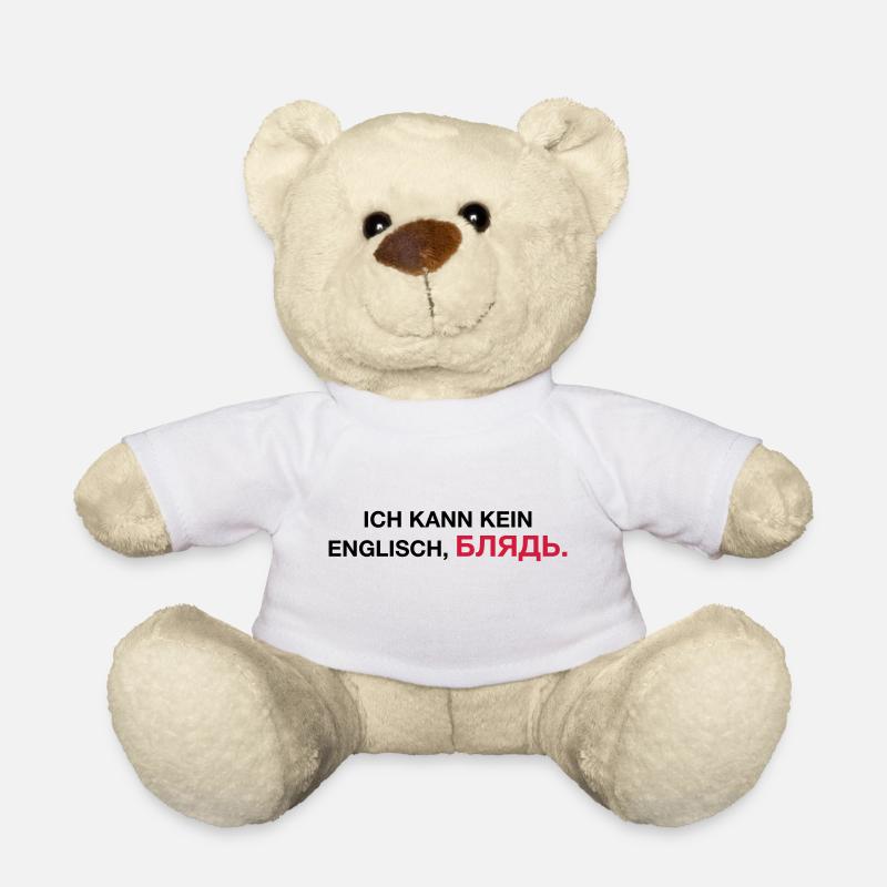 Je ne peux pas parler anglais bljat disant - idée cadeau - Nounours - blanc