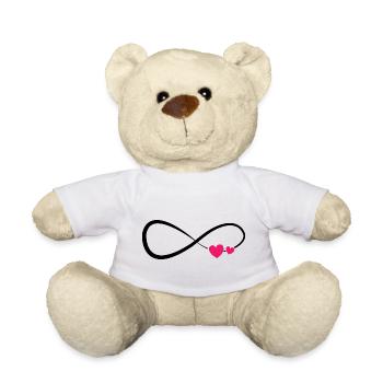 Eternal Heart Infinity Symbol - Teddy Bear - white - Front