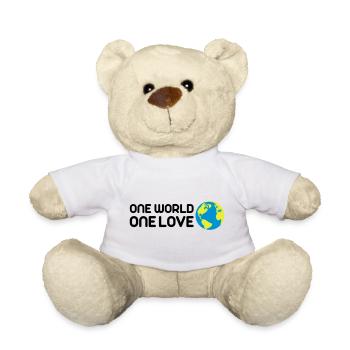 One World One Love - Teddy Bear - white - Front