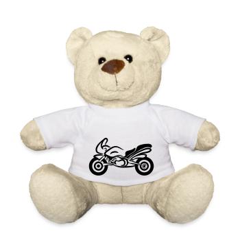 Moto sport rapide - Nounours - blanc - Devant