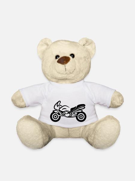 motorcycle sport quickly - Teddy Bear - white