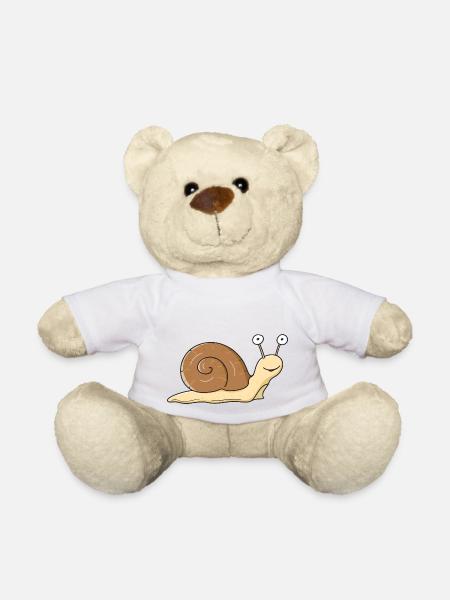 Doux escargot - Nounours - blanc