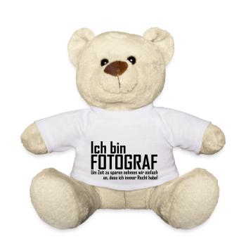 Fotograf Sprüche - Teddy - Weiß - Vorne
