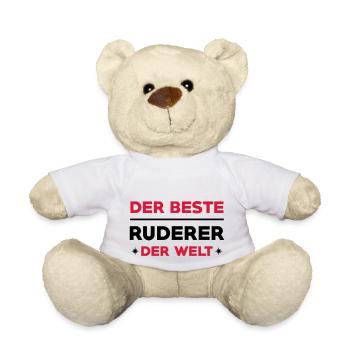 Rudern / Ruderer / Ruderin / Rudergerät / Boot - Teddy - Weiß - Vorne