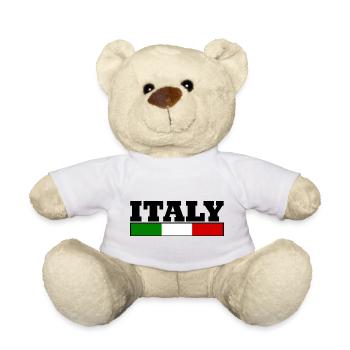 Italie drapeau - Nounours - blanc - Devant