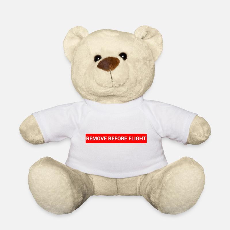 Vor dem Flug entfernen - Teddy - Weiß