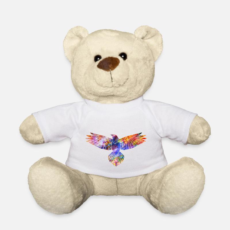 Eagle abstract geometric silhouette - Teddy Bear - white