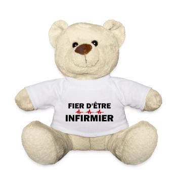 fier d'être infirmier - Nounours - blanc - Devant
