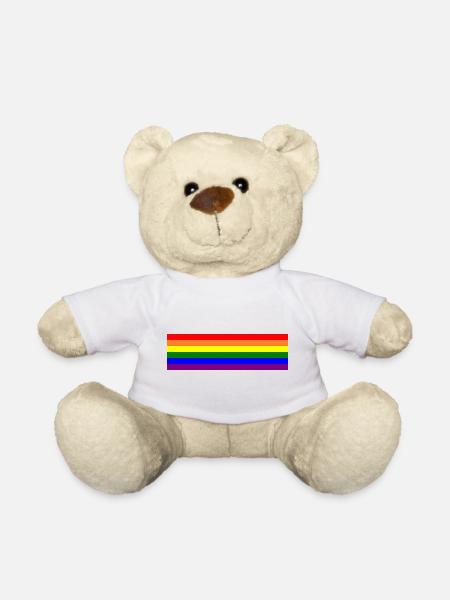 Rainbow flag rainbow flag - Teddy Bear - white