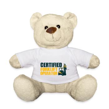 Certified forklift operator - Teddy Bear - white - Front