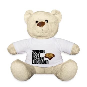 Zwiebelrostbraten Liebhaber, schwäbische Küche - Teddy - Weiß - Vorne